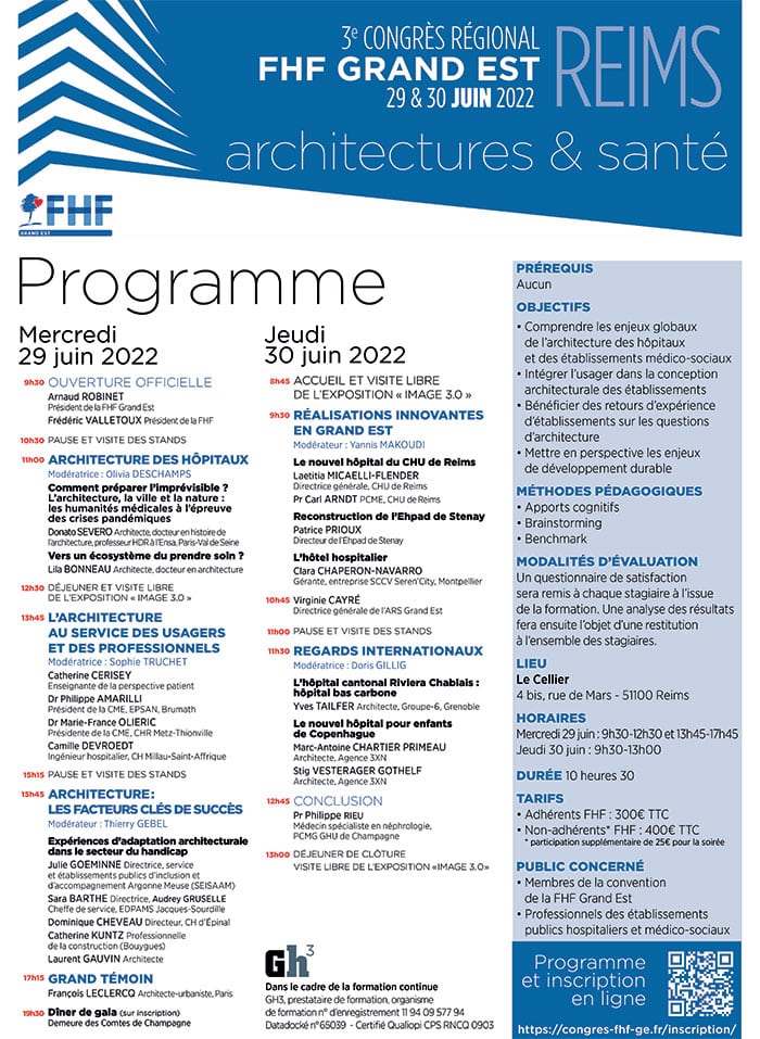 programme du congrès FHF Grand Est Archidessa